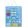 Navaris Kids Magnetic Calendar - Early Years Learning - Weather, Date, Month, Day, Season Educational Chart for Children - Kids Wall Board - Blue view 1