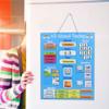 Navaris Kids Magnetic Calendar - Early Years Learning - Weather, Date, Month, Day, Season Educational Chart for Children - Kids Wall Board - Blue view 2