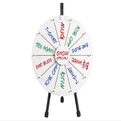 Prize Wheels R Fun Wheel Spinning Wheel for Prizes - Spin The Wheel Game for Trade Shows, Corporate Functions, Fundraisers and Promotional Campaigns (Dry Erase, 21 in)