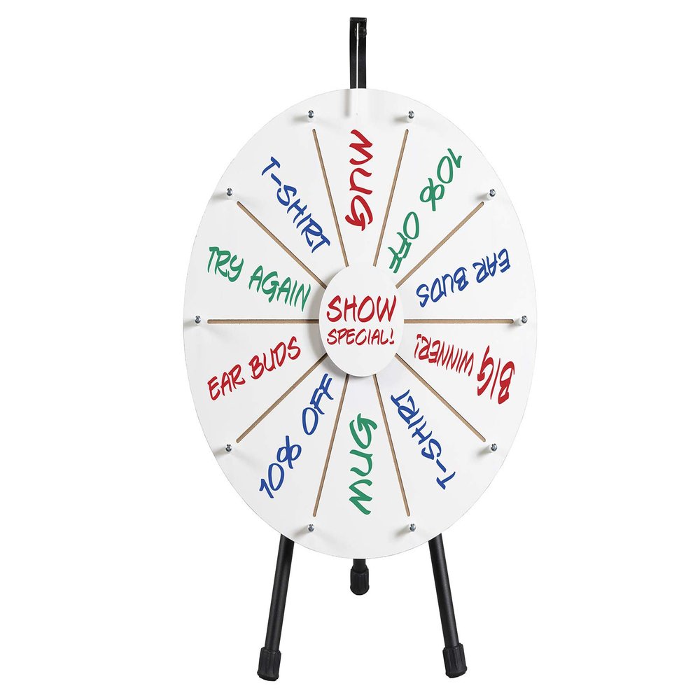 Prize Wheels R Fun Wheel Spinning Wheel for Prizes - Spin The Wheel Game for Trade Shows, Corporate Functions, Fundraisers and Promotional Campaigns (Dry Erase, 21 in)