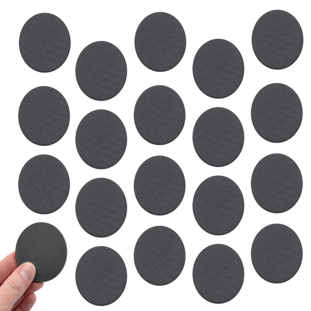 Stonehaven Miniatures 20PK - Blank Miniature Bases, 2" Diameter - Designed for 28mm Scale Table Top War Game Miniatures - Plastic, Black