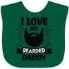 inktastic I Love My Bearded Daddy for Fathers Day with Grunge Baby Bib Green 35a06 view 1