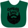 inktastic Beard Coming Soon Baby Bib Green 288b2 view 1