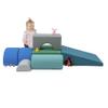 FDP SoftScape Playtime and Climb Multipurpose Playset for Infants, Toddlers 10m-2yrs For Crawlers and Little Builders, Learn Gross Motor Skills at Home or Daycare (6-Piece)- Contemporary, 12364-CT view 3