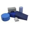 FDP SoftScape Playtime and Climb Multipurpose Playset for Infants, Toddlers 10m-2yrs For Crawlers and Little Builders, Learn Gross Motor Skills at Home or Daycare (6-Piece)- Navy/Powder 12364-NVPB view 1