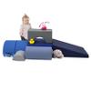 FDP SoftScape Playtime and Climb Multipurpose Playset for Infants, Toddlers 10m-2yrs For Crawlers and Little Builders, Learn Gross Motor Skills at Home or Daycare (6-Piece)- Navy/Powder 12364-NVPB view 2