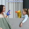 NUOBESTY Animal Hand Puppet Blue Shark Hand Puppet Soft Rubber Role Play Shark Bath Toys for Children Adults Teaching Gloves view 3