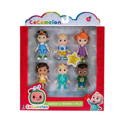 CoComelon Official Friends & Family, 6 Figure Pack - 3 Inch Character Toys - Features Two Baby JJ Figures (Tee and Onesie), Tomtom, YoYo, Cody, and Nina - Toys for Babies and Toddlers