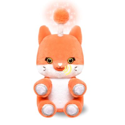 Fuzzible Friends Cubby The Fox Plush Light Up Toy Works with Compatible Amazon Echo Devices for Interactive Activities and Sounds Amazon Exclusive