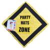 APINATA4 Caution Party Hats Zone Pinata Construction Theme Party Construction Birthday Party Under Construction Two Wild Yellow & Black Color view 1
