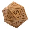 33mm Wooden d20: Beech view 1
