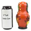 Ebros 3 Piece Set Day of The Dead Sugar Skulls Spirit Skeletons Nesting Dolls Matroyshka Babushka Figurines 6" Tall Ossuary Macabre Halloween Accent (Red) view 4