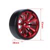 LAFEINA RC Plastic Wheel and Tire Set, 63mm Hard Tyres for 1/10 Drift Car HSP Tamiya HPI Kyosho On-Road Drifting Car (Red) view 4