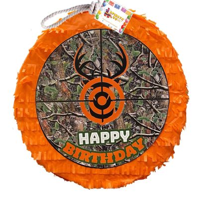 APINATA4U 16" Orange Camouflage Hunting Piata - Ideal for Hunting Parties & Oh Deer Celebrations