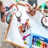 NILO N51 Play Kid's Table Compatible with Legos, Duplo, Trains, Games, Building, Lincoln Logs Safe Fun for Children Educational Toy Board Durable (Accessory Holes, 32x48x20) view 2