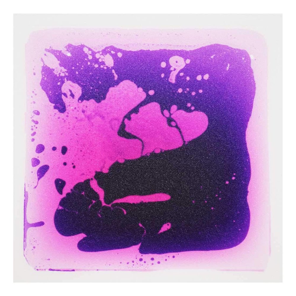LONGKING 12" X 12" Sensory Tiles for Activity Play Centers for Children, Sensory Floor Tiles, Liquid Floor Tiles, Autism Sensory Poducts, Purple