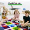 LONGKING 12" X 12" Sensory Tiles for Activity Play Centers for Children, Sensory Floor Tiles, Liquid Floor Tiles, Autism Sensory Poducts, Purple view 4