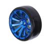 LAFEINA RC Plastic Wheel and Tire Set, 63mm Hard Tyres for 1/10 Drift Car HSP Tamiya HPI Kyosho On-Road Drifting Car (Blue) view 3
