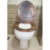 Standard Elongated Pure Natural Hand Hammered Copper Toilet Seat with Cover view 1