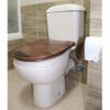 Standard Elongated Pure Natural Hand Hammered Copper Toilet Seat with Cover view 3