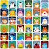 Hebayy 36 Pair Animals Matching Game Cartoon Flash Cards Erasable(72 PCs, Each Measures 2 X 2) view 1