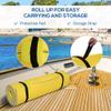 HOMCOM 10' x 5' Lily Pad Floating Mat, 3-Layer Floating Mat for Lake Portable Foam Raft for Family Recreation and Relaxing, Yellow view 3