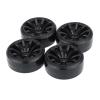 LAFEINA RC Plastic Wheel and Tire Set, 63mm Hard Tyres for 1/10 Drift Car HSP Tamiya HPI Kyosho On-Road Drifting Car (Black) view 1