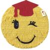 APINATA4U Graduation Emoticon Pinata - Red Cap 2025 Congrats Grad Party decoration, Handmade vibrant pinata, perfect for graduation celebrations, durable and fun view 1