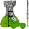 APINATA4U Mad Scientist Science Beaker Pinata with Stick and Mask (17.5x13.5x3.5 inch) - Unleash Fun at Your Science-themed Celebration! Perfect for Birthday Parties, School Events, and More! view 1