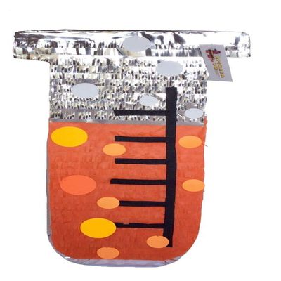 20" APINATA4U Science Pinata Test Tube Orange Color Science Themed Birthday Theme Mad Party Supplies Science Lab Party Chemistry Laboratory Birthday