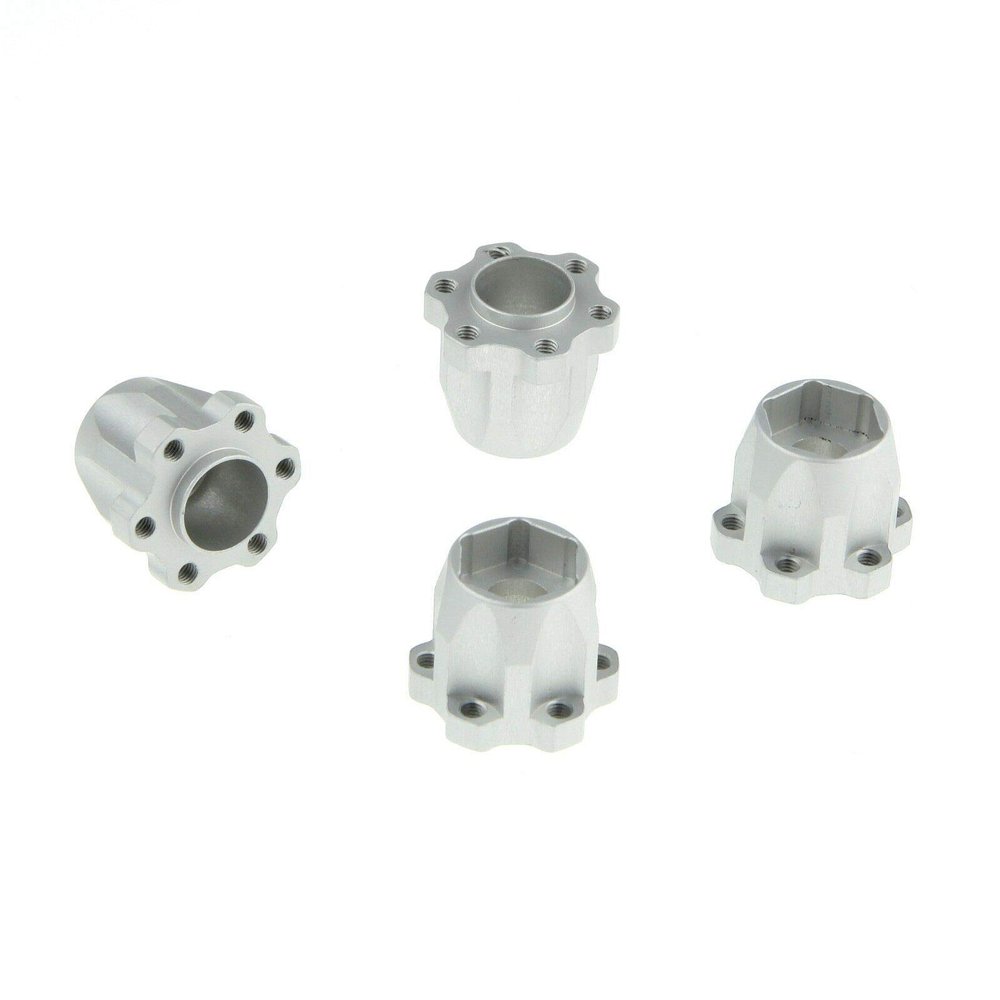 12mm Hex Hub Set for GDS Racing 1.9 & 2.2 Inch Alloy Wheels 20mm Thickness Silver (4pc)