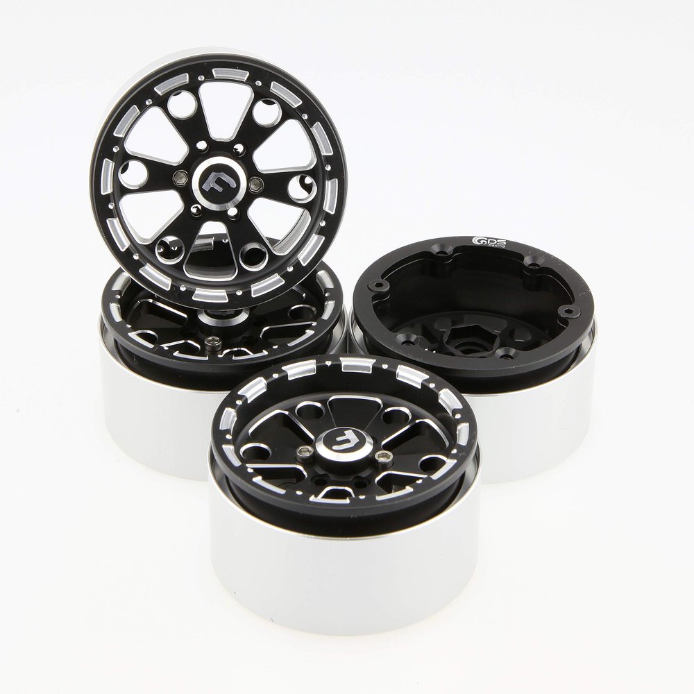 GDS Racing 2.2 inch Aluminum Beadlock Wheel Rim Thickness 35mm for RC Model #089 (4 Pack)