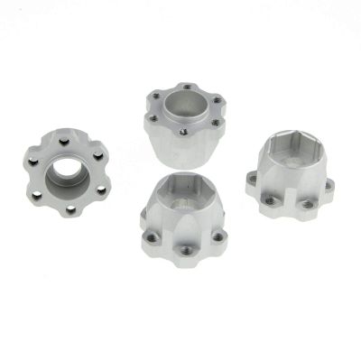 12mm Hex Hub Set for GDS Racing 1.9 & 2.2 Inch Alloy Wheels 17mm Thickness Silver (4pc)