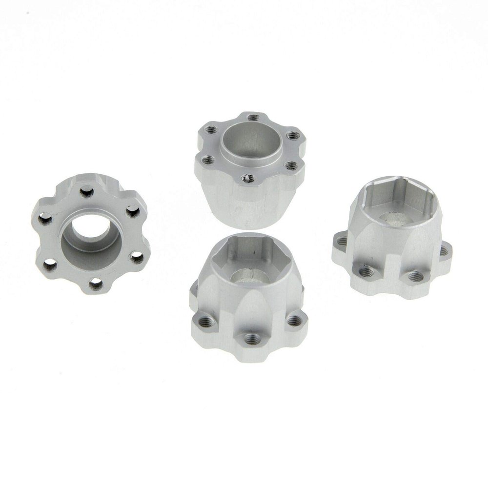 12mm Hex Hub Set for GDS Racing 1.9 & 2.2 Inch Alloy Wheels 17mm Thickness Silver (4pc)