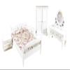 Melody Jane Dolls Houses Dollhouse White Double Bedroom Furniture Set with Spindle Frame 1:12 Scale view 1