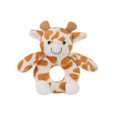 Apricot Lamb Baby Lovey Giraffe Soft Rattle Toy, Plush Stuffed Animal for Newborn Soft Over 0 Months (Yellow Giraffe, 6 Inches)