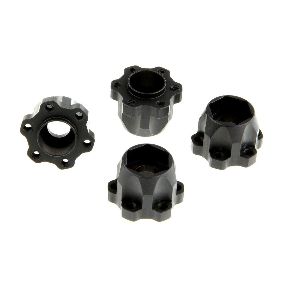 12mm Hex Hub Set for GDS Racing 1.9 & 2.2 Inch Alloy Wheels 17mm Thickness Black (4pc)