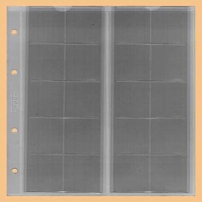 KOBRA 10x Mnzbltter F20L (ohne Zwischenblatt) fr 20 Mnzen bis 34 mm (z.B. 2, 5 DM, 50 ct, 2 )