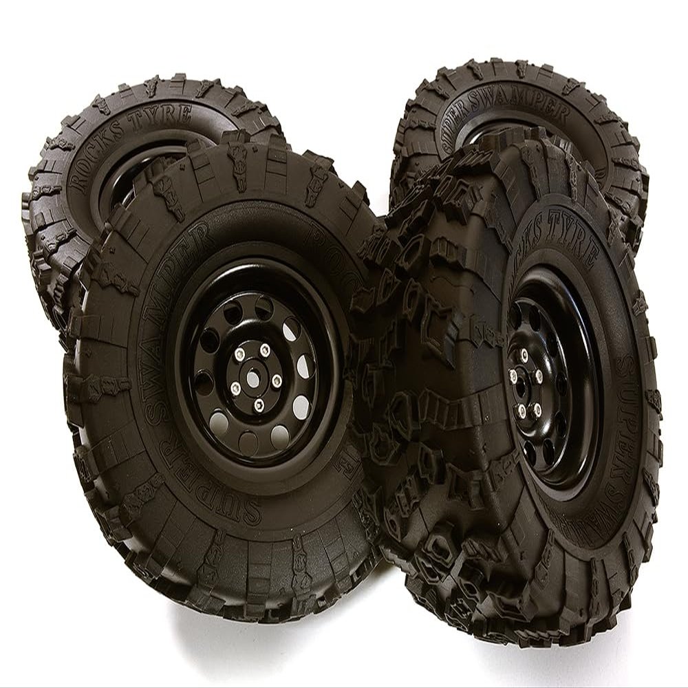 Integy Metal Alloy 2.2 Size Wheel & Tire Set (4) for 1/10 Off-Road O.D. 131mm