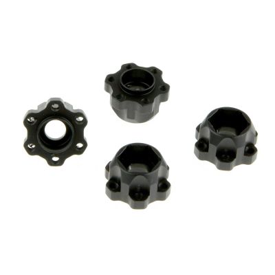 12mm Hex Hub Set for GDS Racing 1.9 & 2.2 Inch Alloy Wheels 14mm Thickness Black (4pc)
