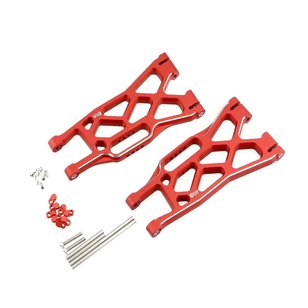 GDS Racing Alloy Front & Rear Lower A-Arms Red for Traxxas X-Maxx RC Monster Truck 1/5 (Pair)
