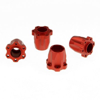12mm Hex Hub Set for GDS Racing 1.9 & 2.2 Inch Alloy Wheels 23mm Thickness Red (4pc)