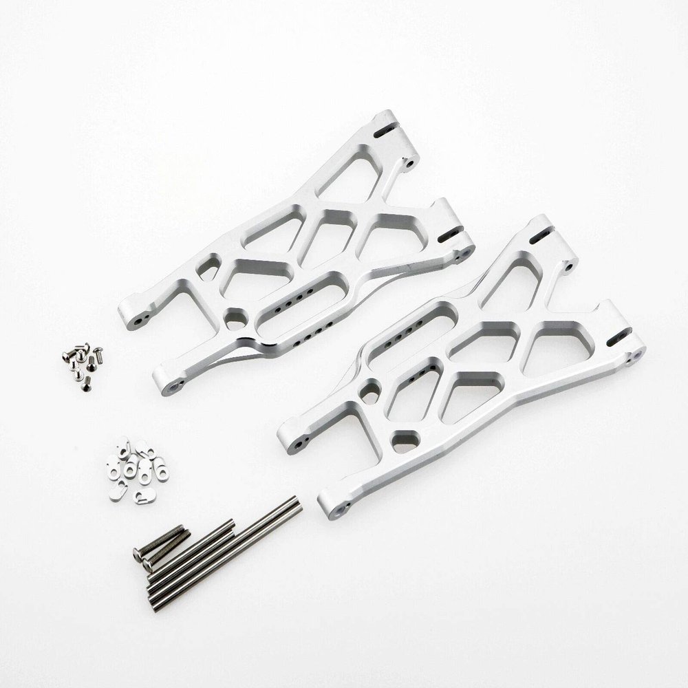 GDS Racing Alloy Front & Rear Lower A-Arms Silver for Traxxas X-Maxx RC Monster Truck 1/5 (Pair)