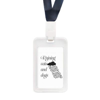 Rainstorm Common Knowledge English Language Culture Transparent ID Credit Card Holder Protecter Sleeve