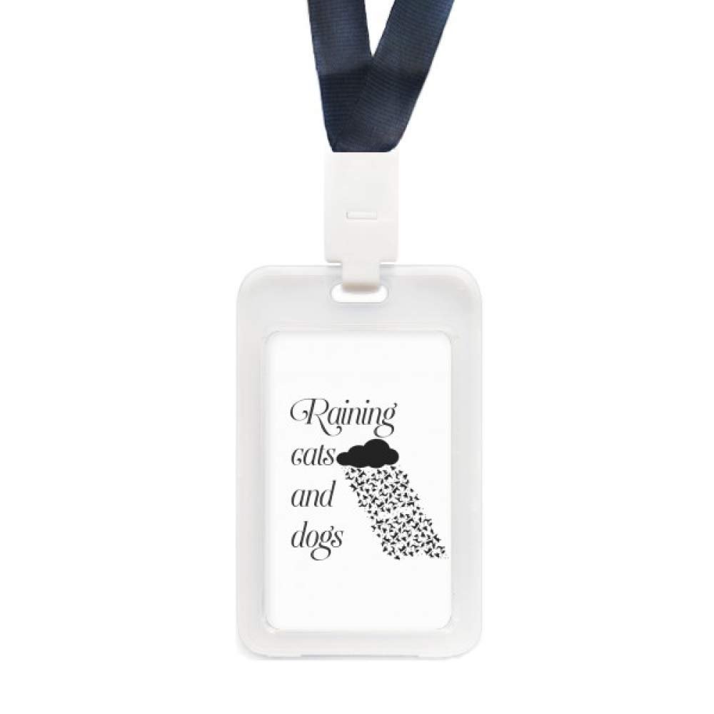 Rainstorm Common Knowledge English Language Culture Transparent ID Credit Card Holder Protecter Sleeve