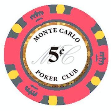 5 Cent Monte Carlo Lower Denominations - 100 Poker Chips (Pink)