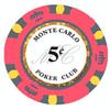 5 Cent Monte Carlo Lower Denominations - 100 Poker Chips (Pink) view 1
