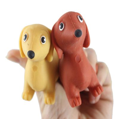 Curious Minds Busy Bags 2 Stretchy Weiner Dog Crushed Bead Sand Filled - Doggy Lover Sensory Fidget Toy Weighted (Random Colors)