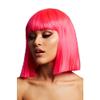 Smiffys Fever Lola Wig, Neon Pink view 1