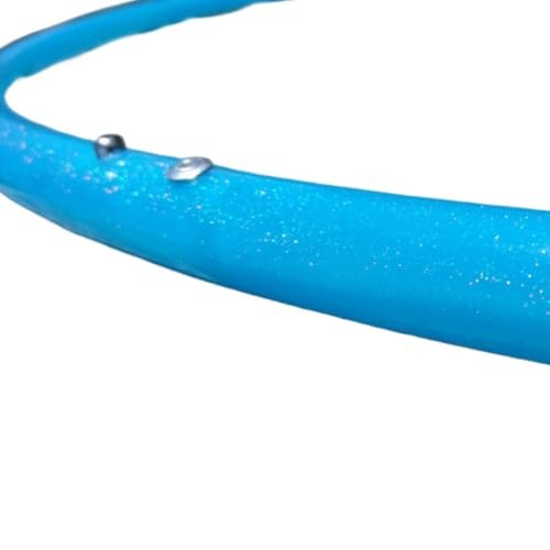 5/8" Adult Polypro Hula Hoop | Performance and Dance Hoop (Blue Glitter, 30 Inch Diameter)